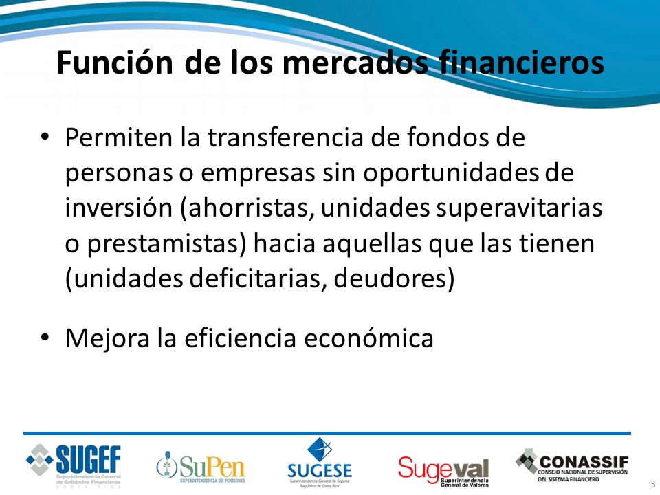 Función de los mercados financieros