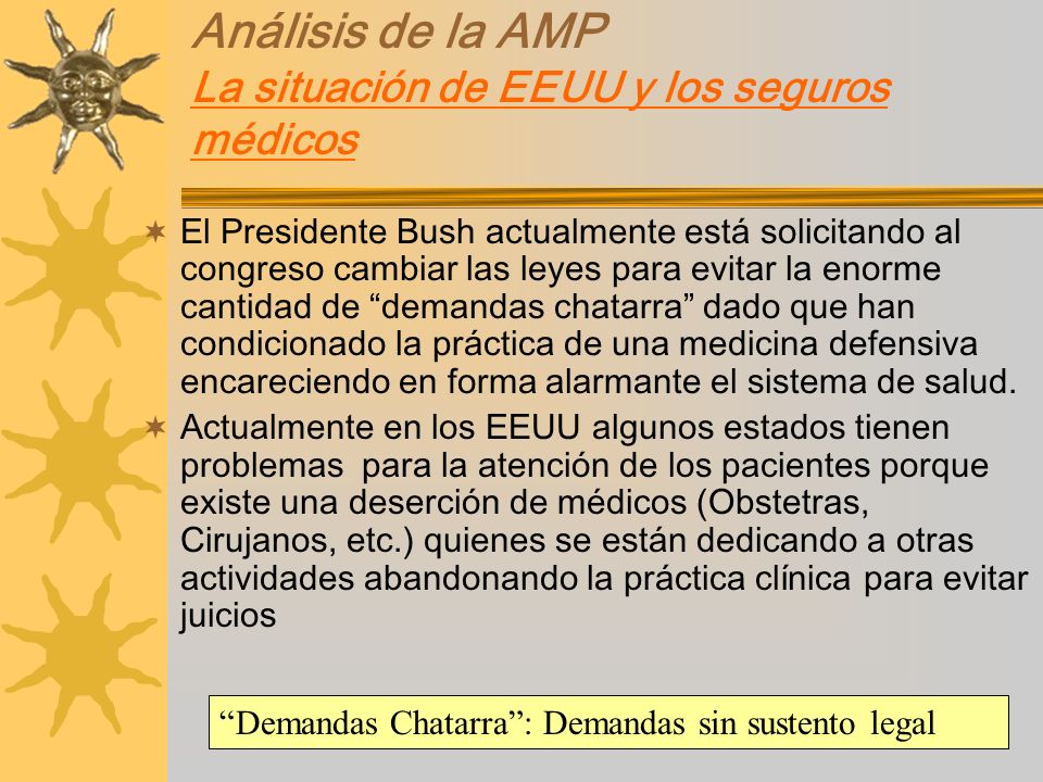 Análisis de la AMP La situación de EEUU y los seguros médicos