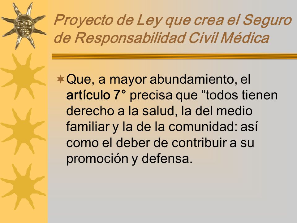 Proyecto de Ley que crea el Seguro de Responsabilidad Civil Médica