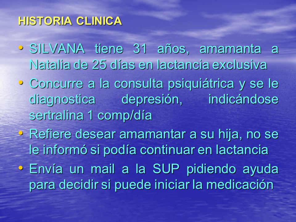 HISTORIA CLINICA SILVANA tiene 31 años, amamanta a Natalia de 25 días en lactancia exclusiva.
