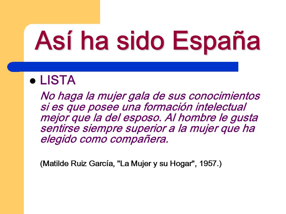 Así ha sido España LISTA