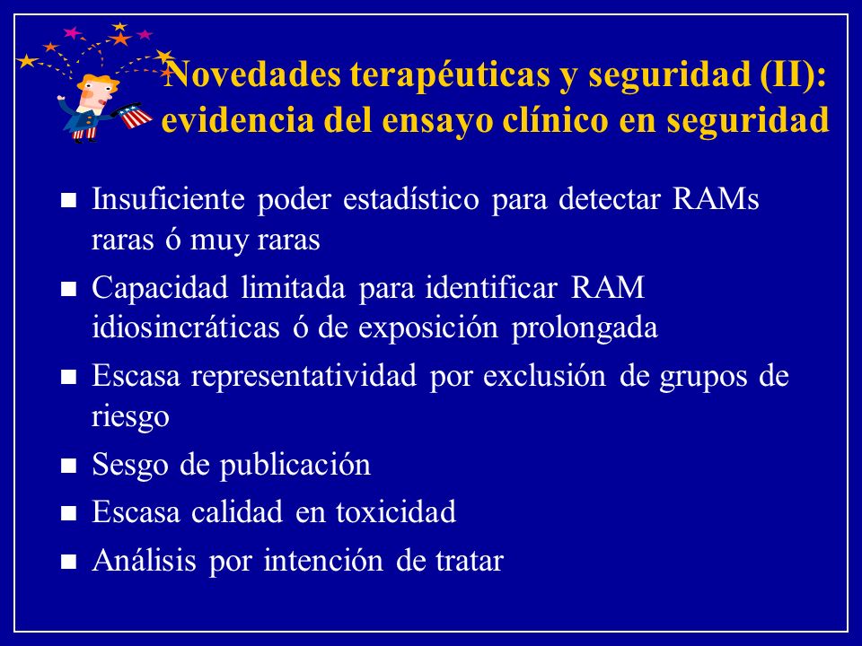 Novedades terapéuticas y seguridad (II): evidencia del ensayo clínico en seguridad