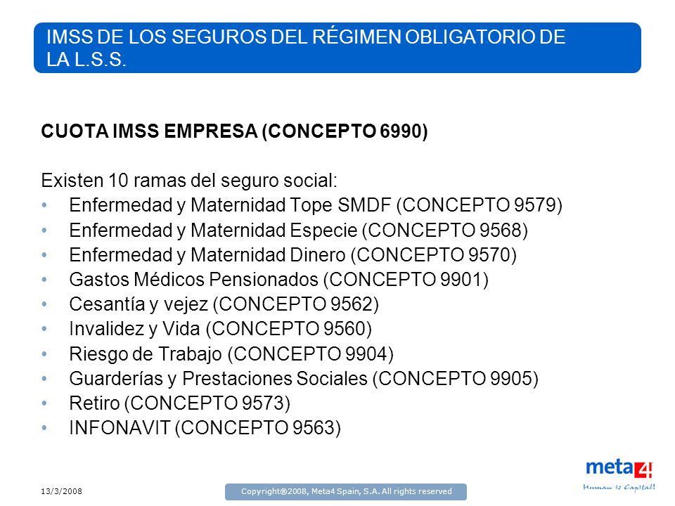 IMSS DE LOS SEGUROS DEL RÉGIMEN OBLIGATORIO DE LA L.S.S.