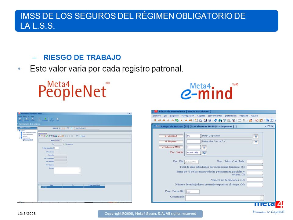 IMSS DE LOS SEGUROS DEL RÉGIMEN OBLIGATORIO DE LA L.S.S.