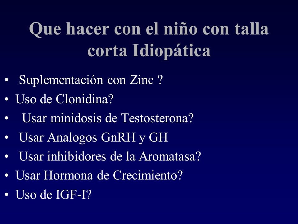 Que hacer con el niño con talla corta Idiopática