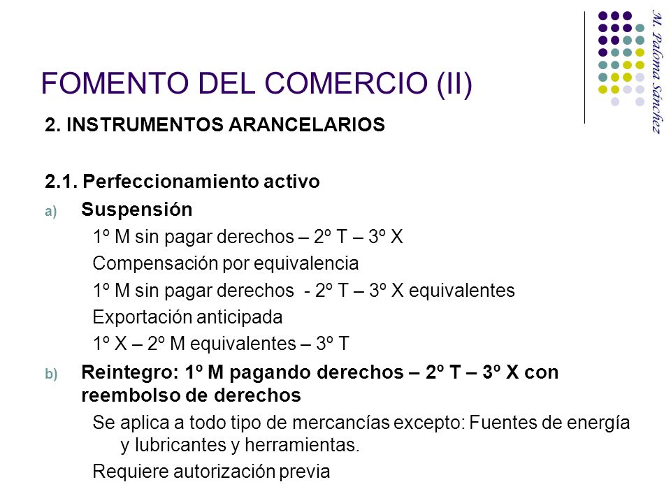 FOMENTO DEL COMERCIO (II)