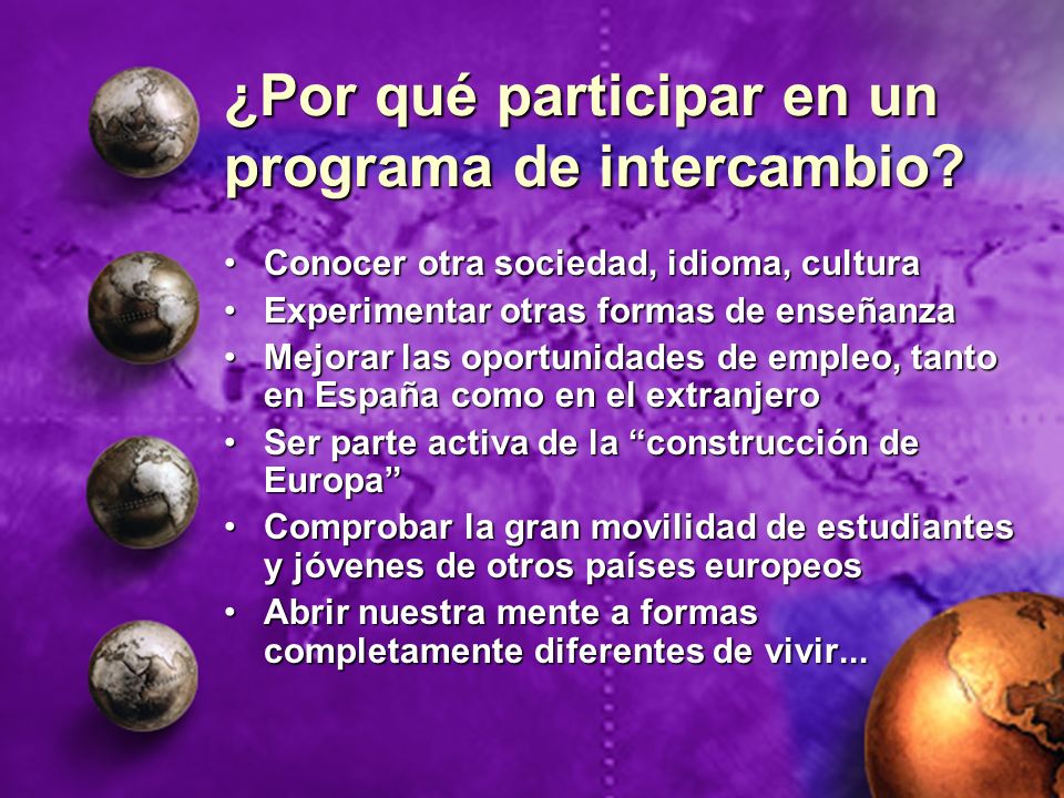 ¿Por qué participar en un programa de intercambio