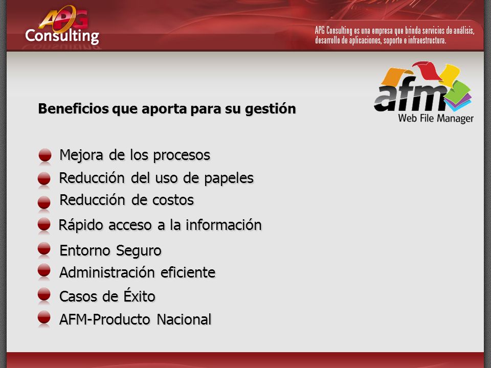 Reducción del uso de papeles Reducción de costos
