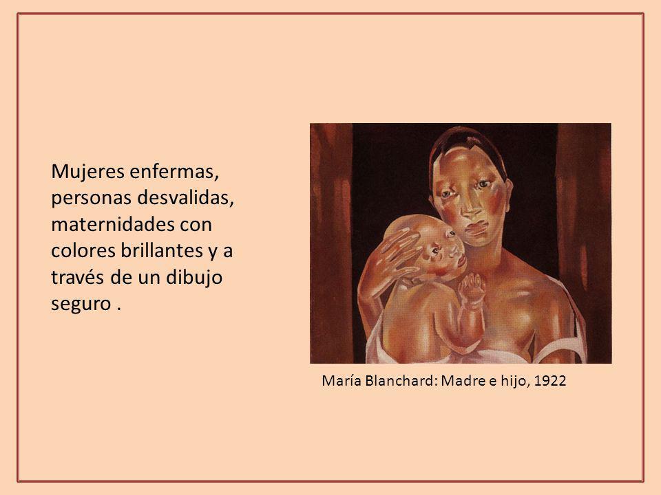 Mujeres enfermas, personas desvalidas, maternidades con colores brillantes y a través de un dibujo seguro .