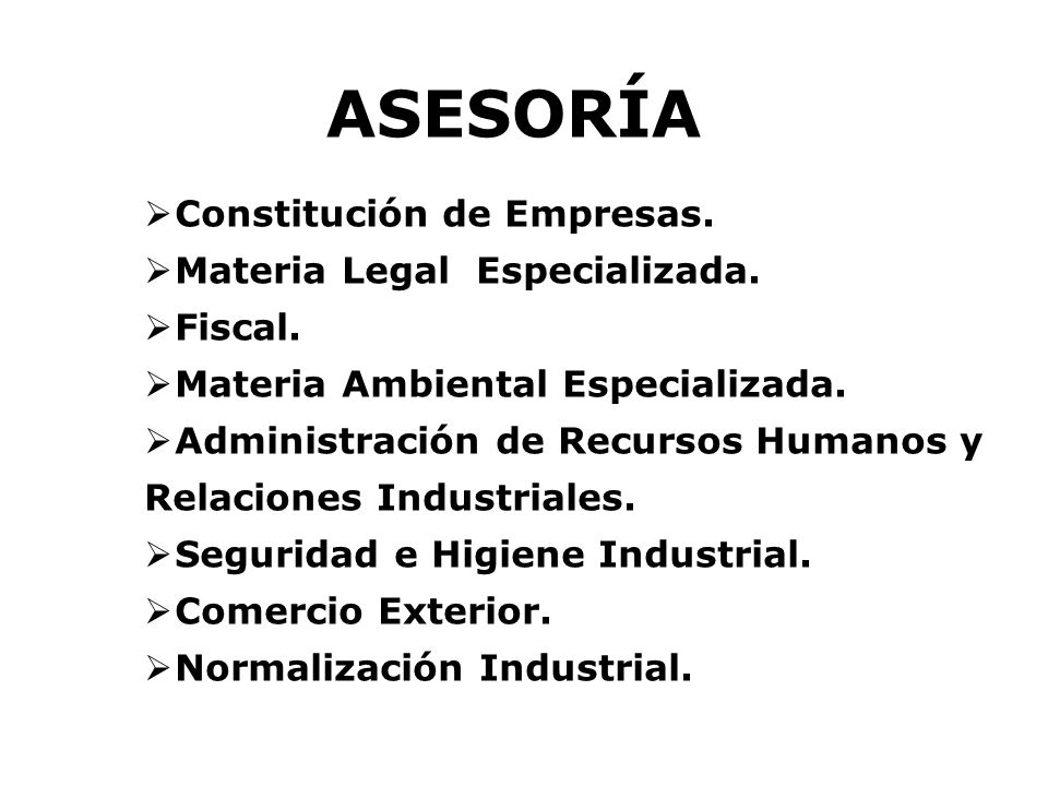 ASESORÍA Constitución de Empresas. Materia Legal Especializada.