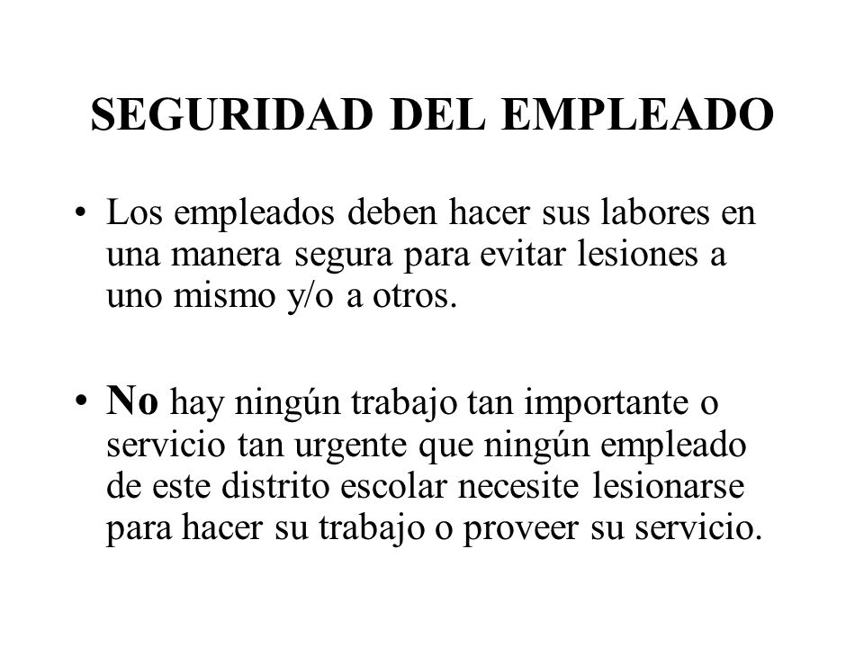 SEGURIDAD DEL EMPLEADO