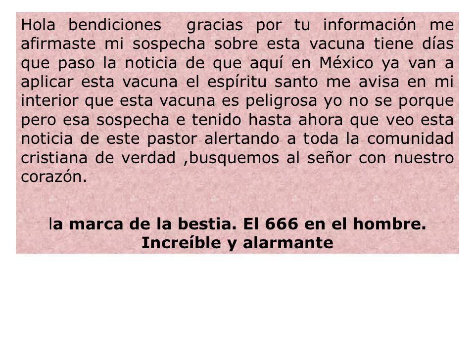 la marca de la bestia. El 666 en el hombre. Increíble y alarmante