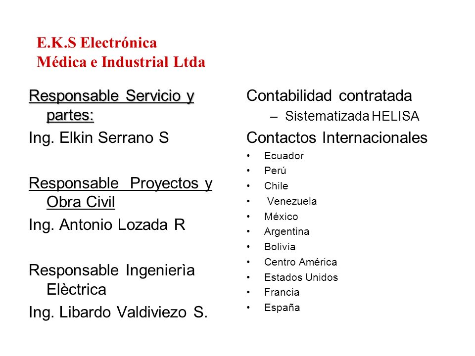 E.K.S Electrónica Médica e Industrial Ltda