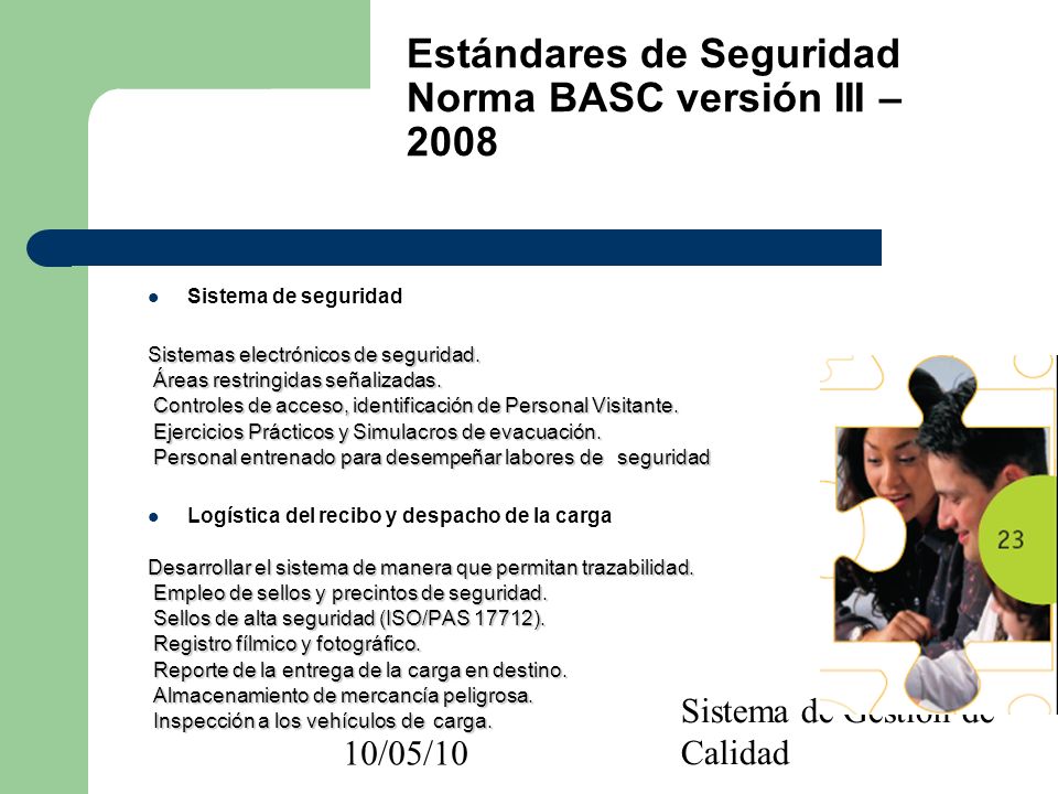 Estándares de Seguridad Norma BASC versión III – 2008