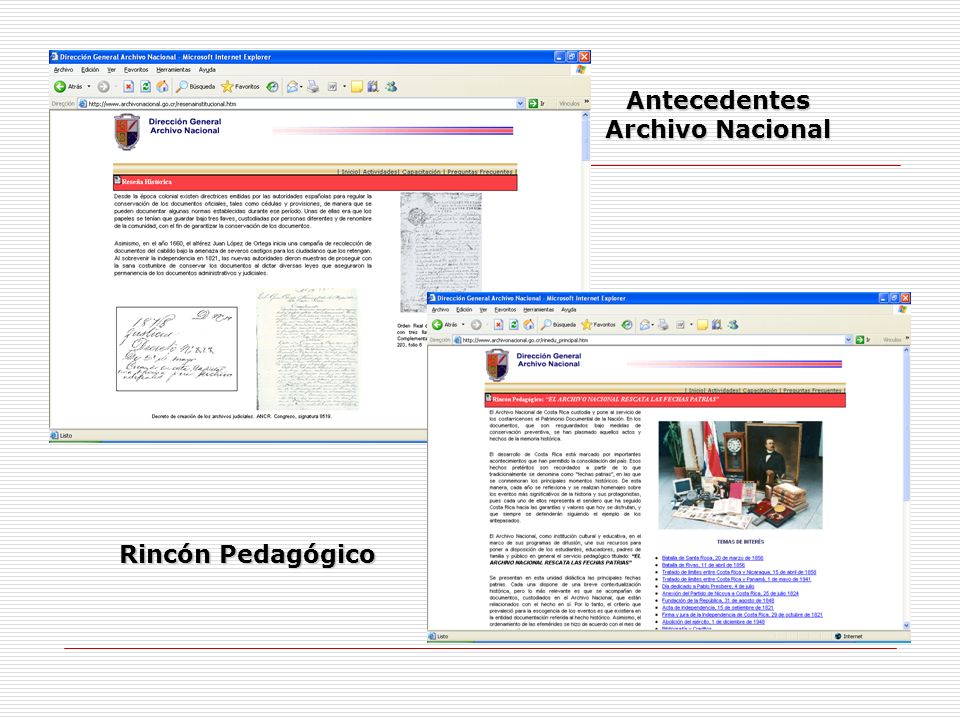 Antecedentes Archivo Nacional