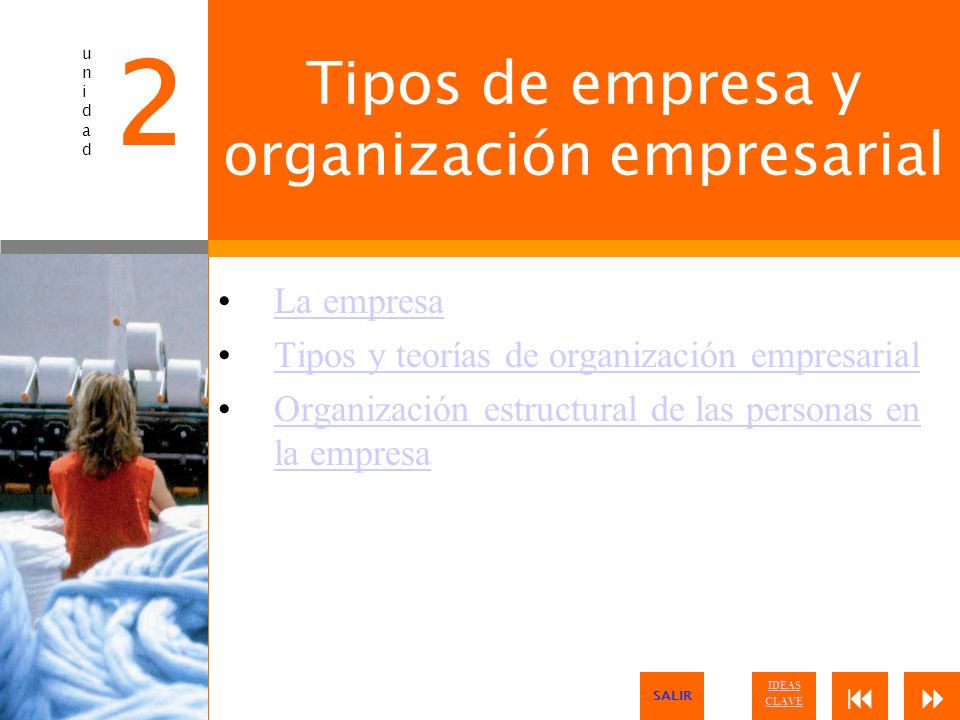 Tipos de empresa y organización empresarial