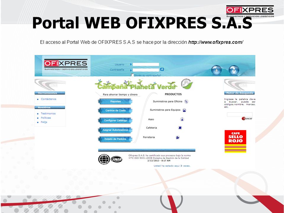 Portal WEB OFIXPRES S.A.S