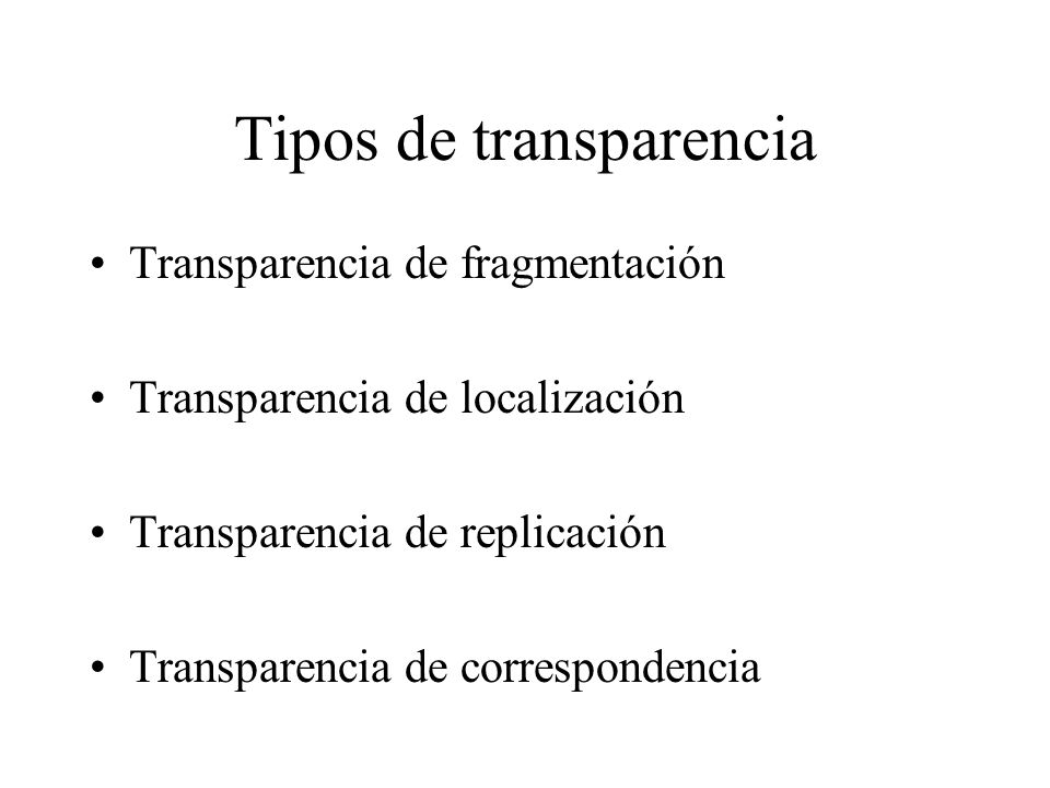 Tipos de transparencia