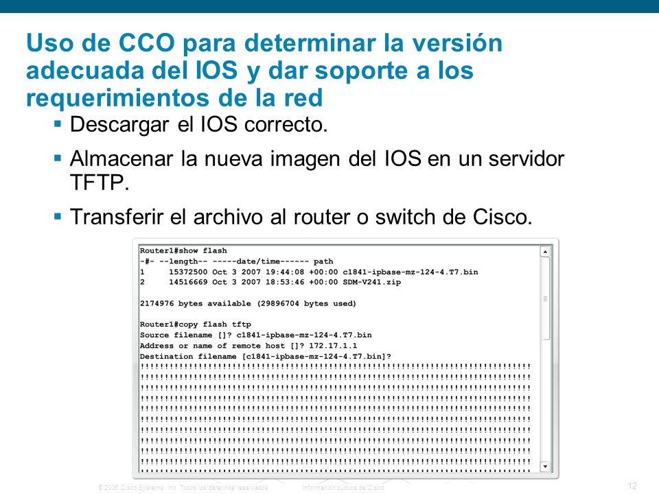Uso de CCO para determinar la versión adecuada del IOS y dar soporte a los requerimientos de la red