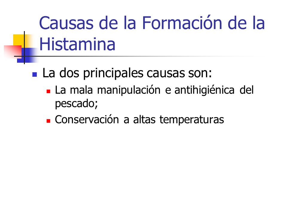 Causas de la Formación de la Histamina