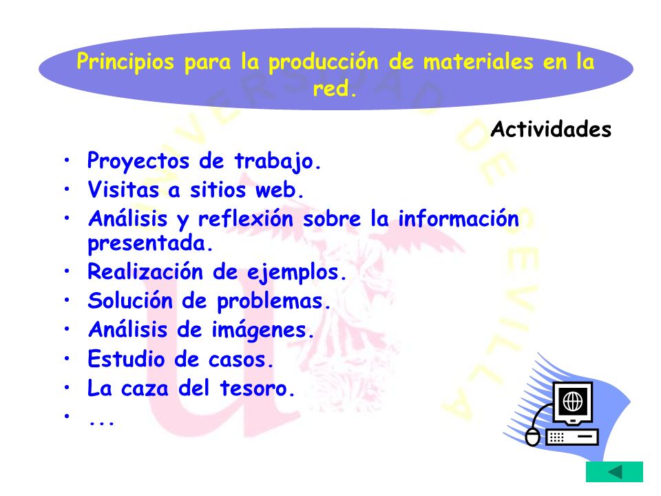 Principios para la producción de materiales en la red.