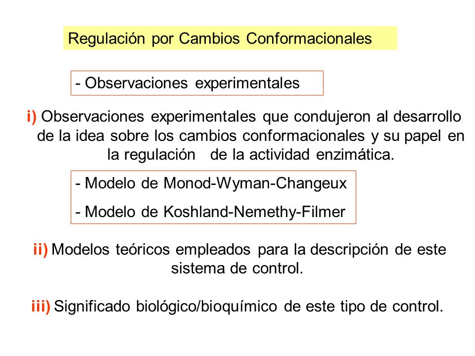 iii) Significado biológico/bioquímico de este tipo de control.