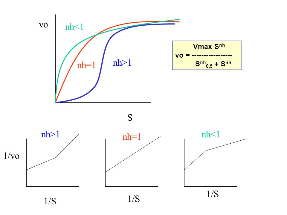 vo nh<1 nh>1 nh=1 S nh>1 nh<1 nh=1 1/vo 1/S 1/S 1/S