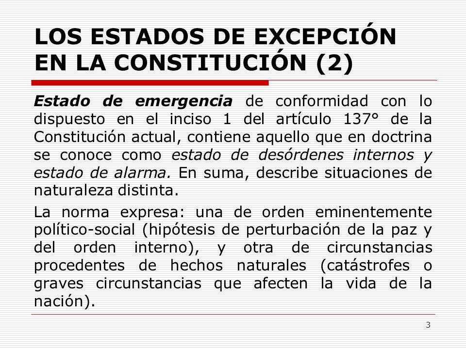 LOS ESTADOS DE EXCEPCIÓN EN LA CONSTITUCIÓN (2)