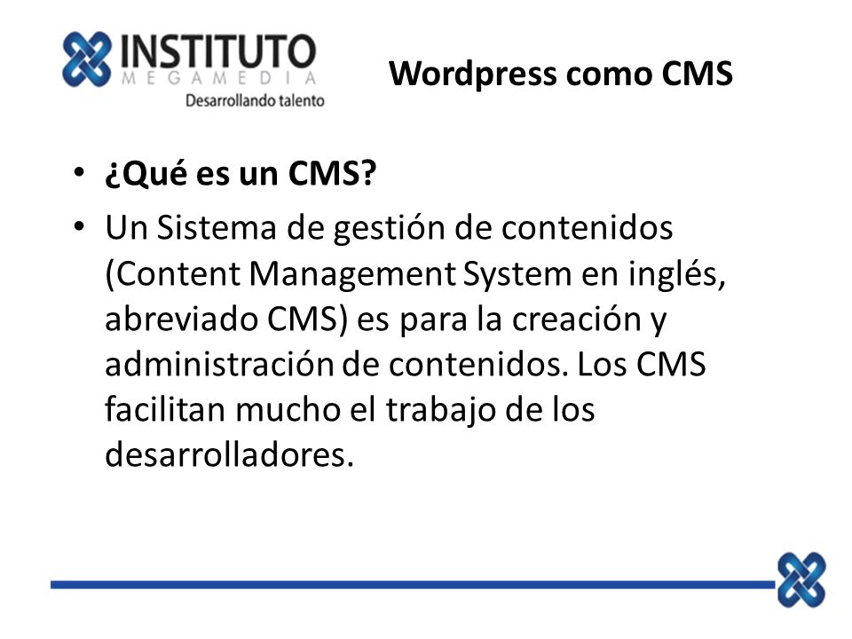 Wordpress como CMS ¿Qué es un CMS