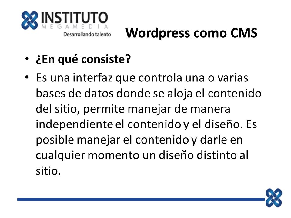 Wordpress como CMS ¿En qué consiste