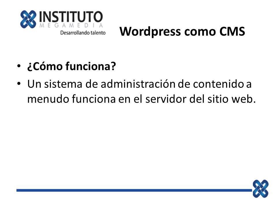 Wordpress como CMS ¿Cómo funciona