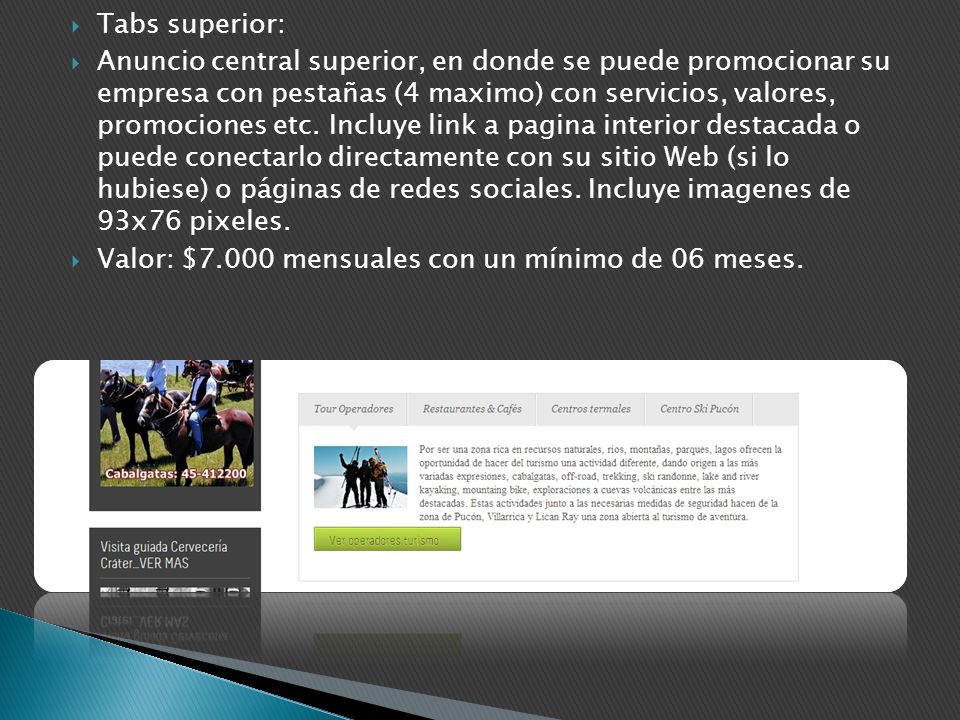 Tabs superior:
