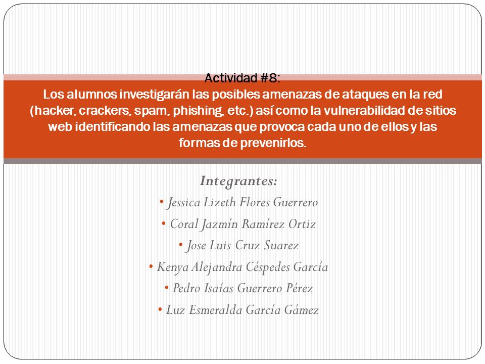 Jessica Lizeth Flores Guerrero Coral Jazmín Ramírez Ortiz