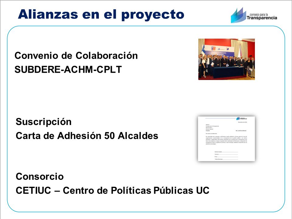 Alianzas en el proyecto