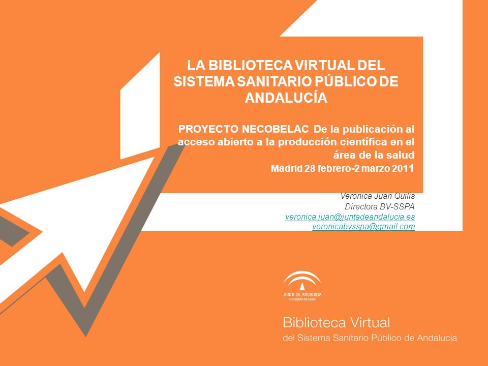 LA BIBLIOTECA VIRTUAL DEL SISTEMA SANITARIO PÚBLICO DE ANDALUCÍA