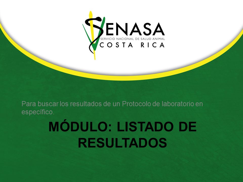 Módulo: Listado DE RESULTADOS