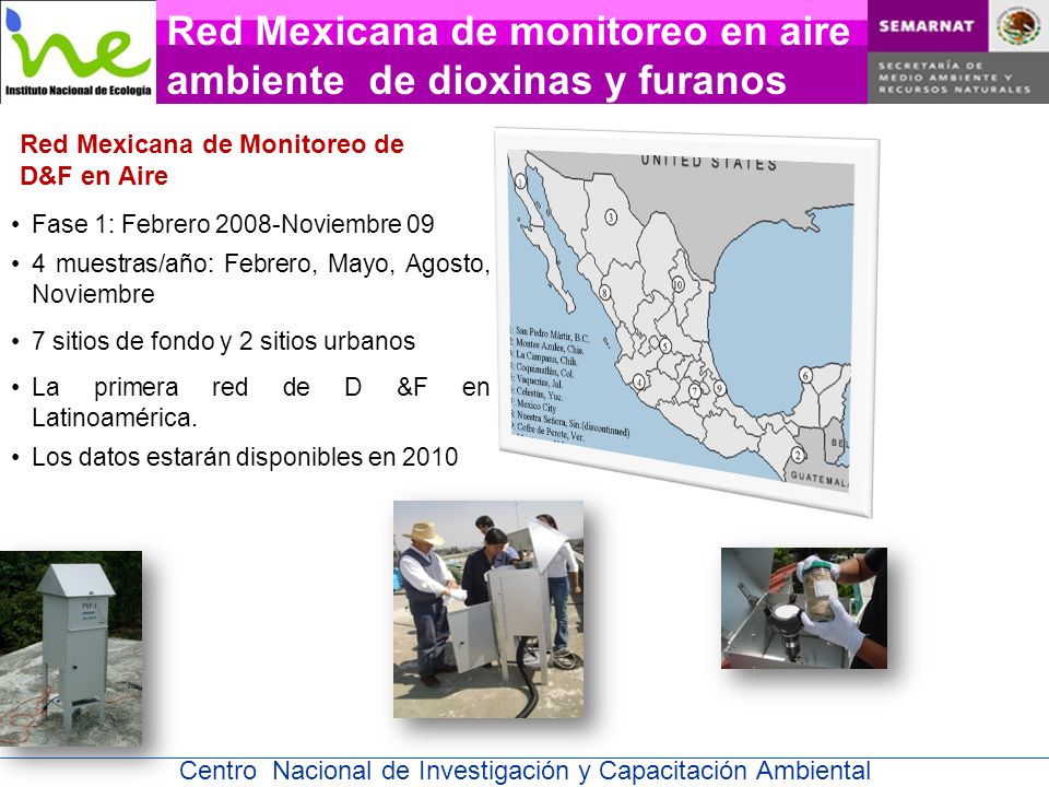 Red Mexicana de monitoreo en aire ambiente de dioxinas y furanos