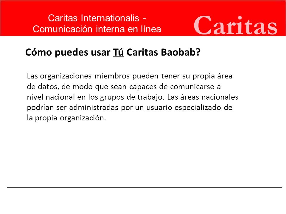Caritas Cómo puedes usar Tú Caritas Baobab Caritas Internationalis -