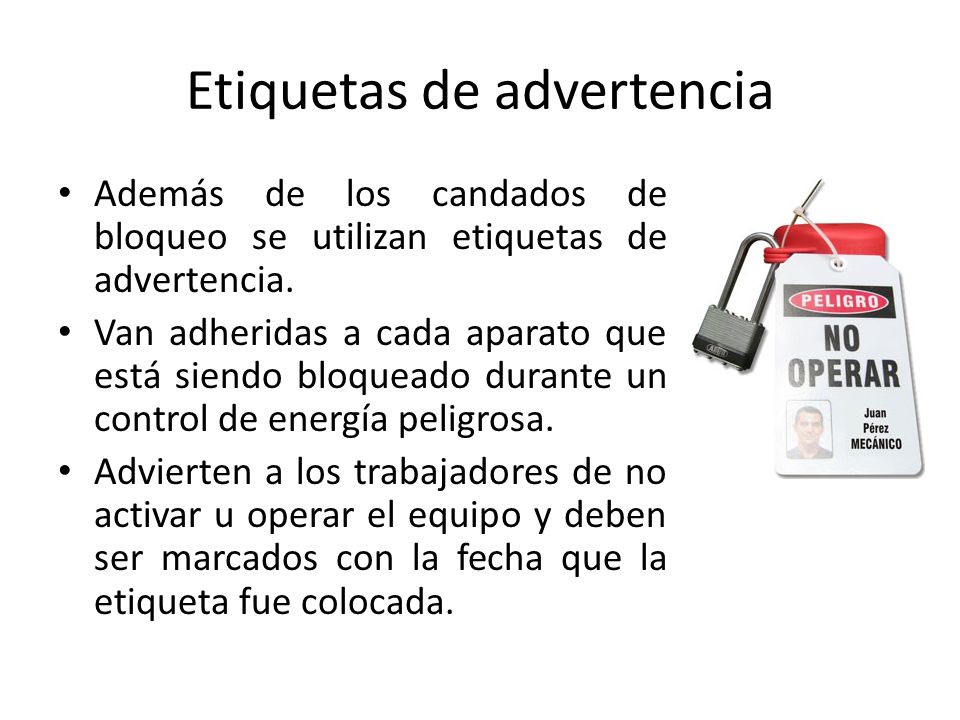 Etiquetas de advertencia