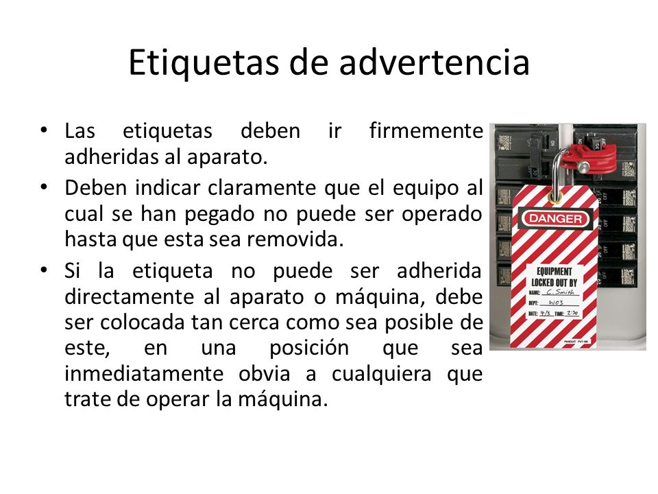 Etiquetas de advertencia