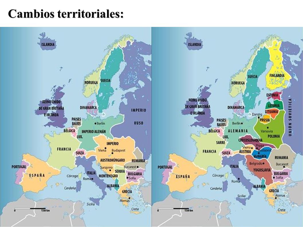 Cambios territoriales: