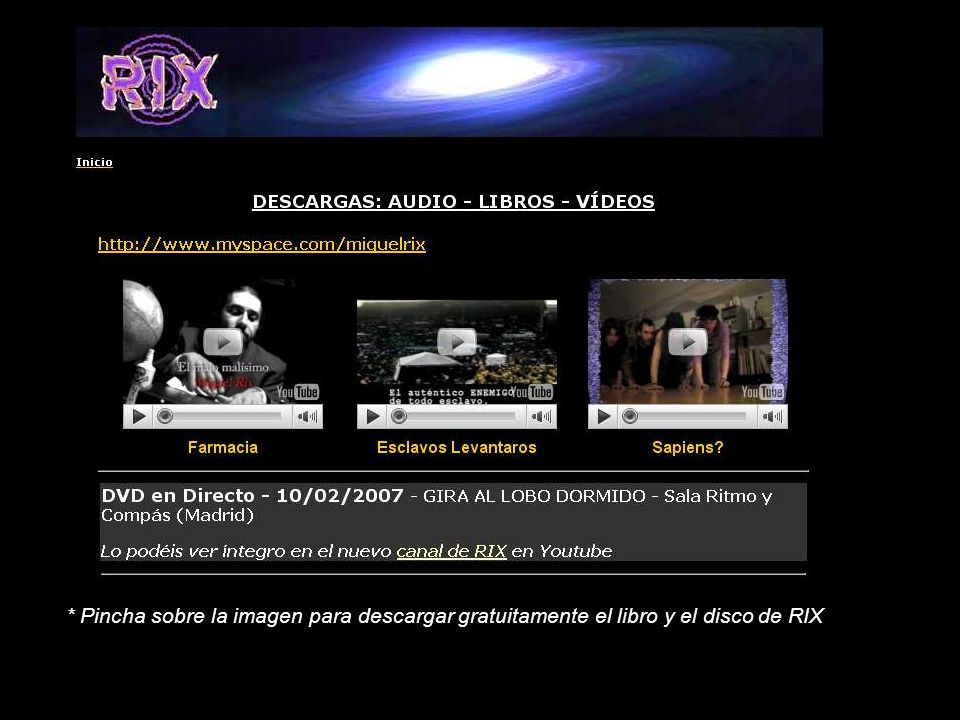 * Pincha sobre la imagen para descargar gratuitamente el libro y el disco de RIX