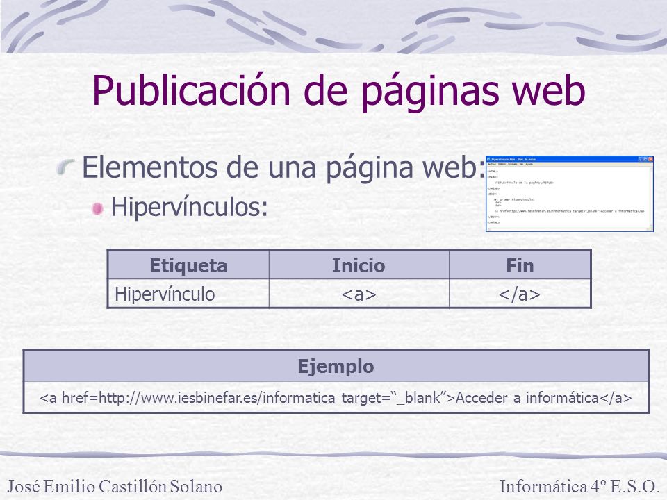 Publicación de páginas web