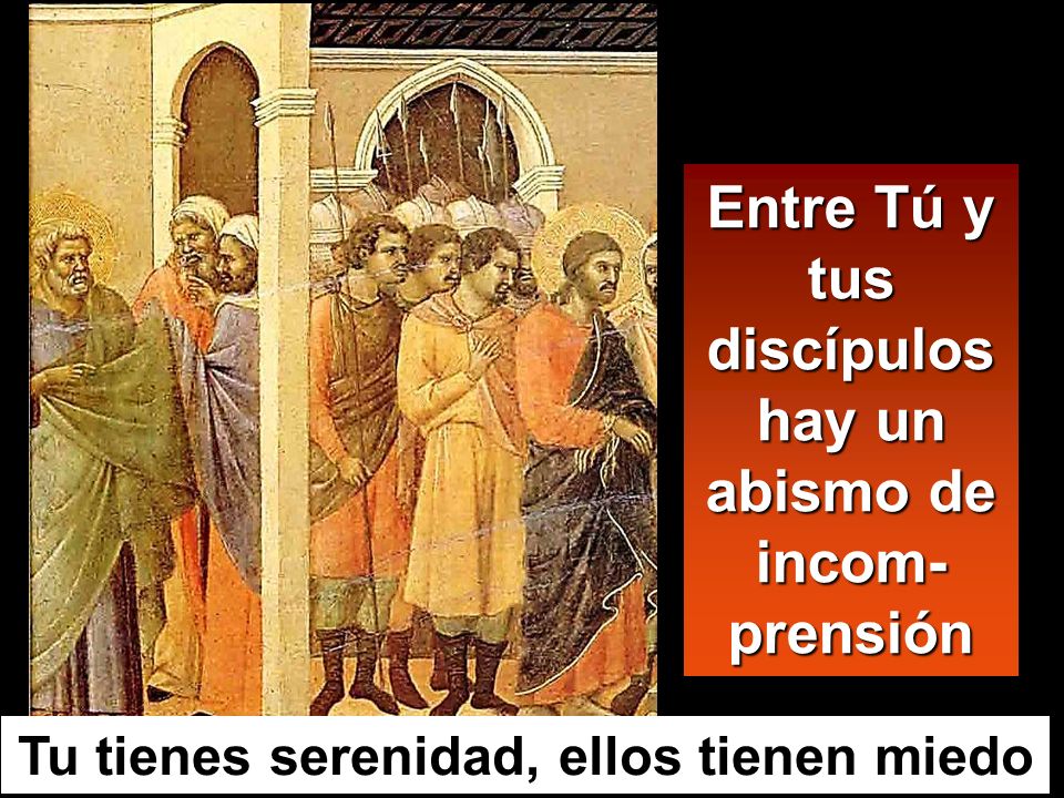 Entre Tú y tus discípulos hay un abismo de incom-prensión