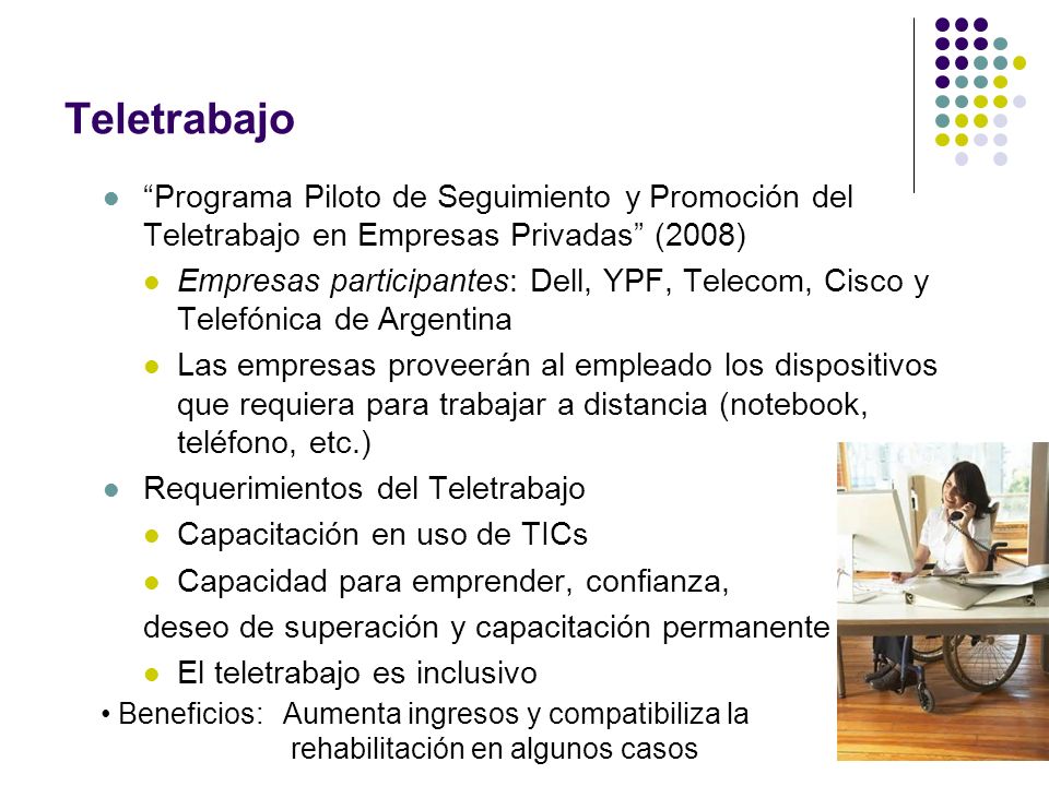 Teletrabajo Programa Piloto de Seguimiento y Promoción del Teletrabajo en Empresas Privadas (2008)