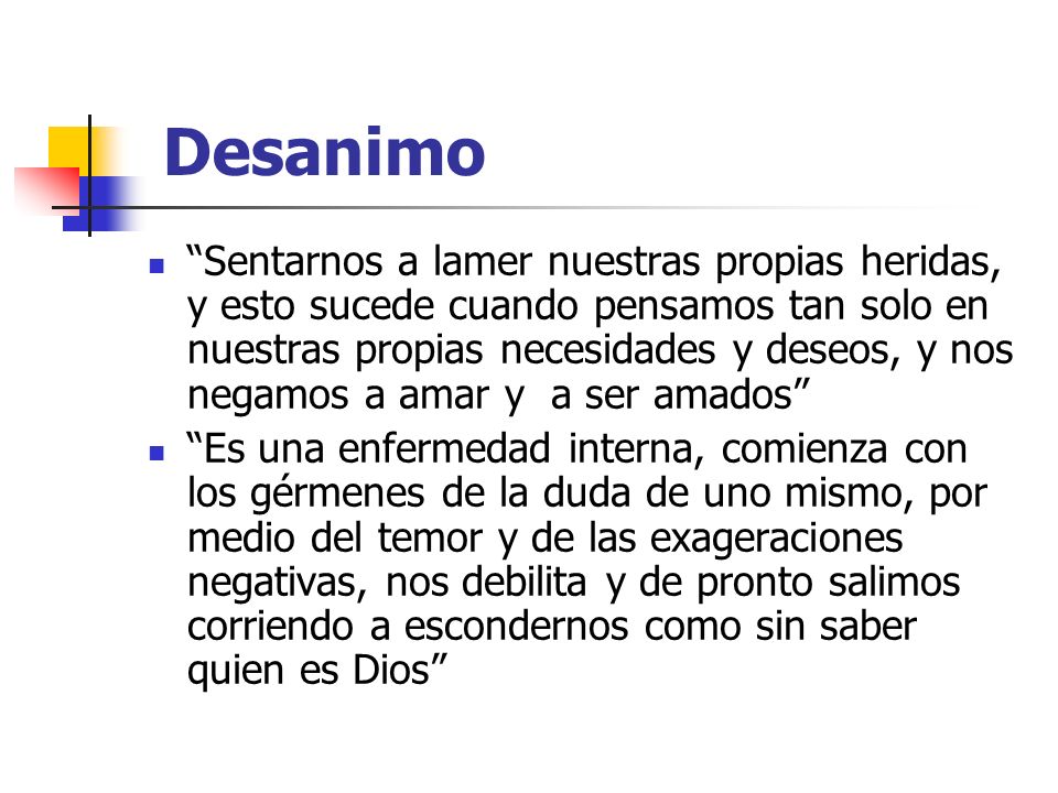 Desanimo