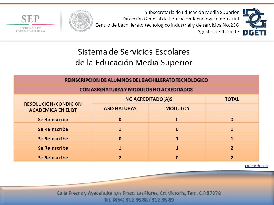 Sistema de Servicios Escolares de la Educación Media Superior