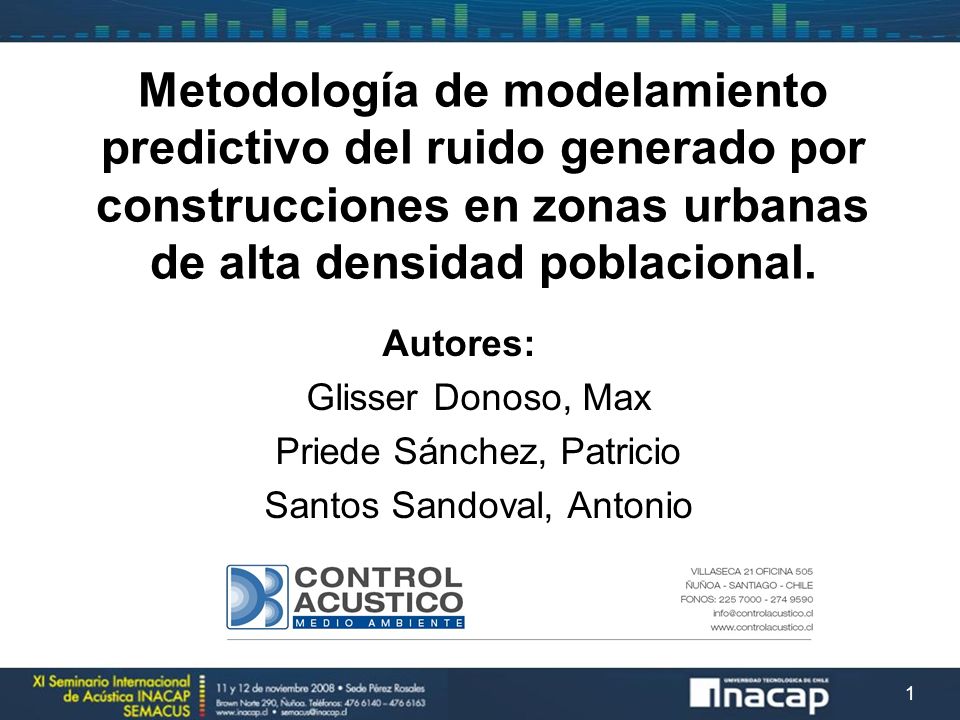 Metodología de modelamiento predictivo del ruido generado por construcciones en zonas urbanas de alta densidad poblacional.