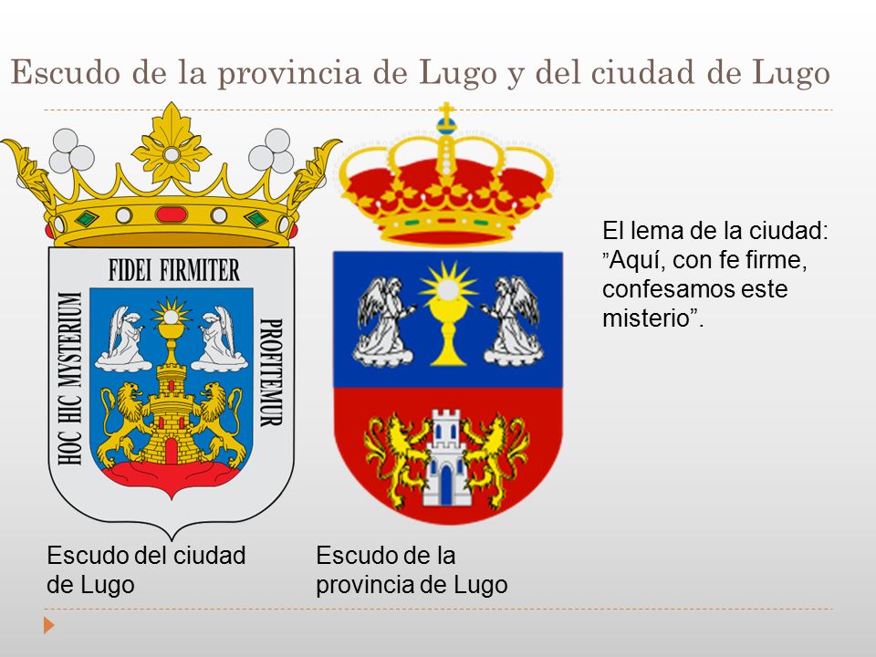 Escudo de la provincia de Lugo y del ciudad de Lugo