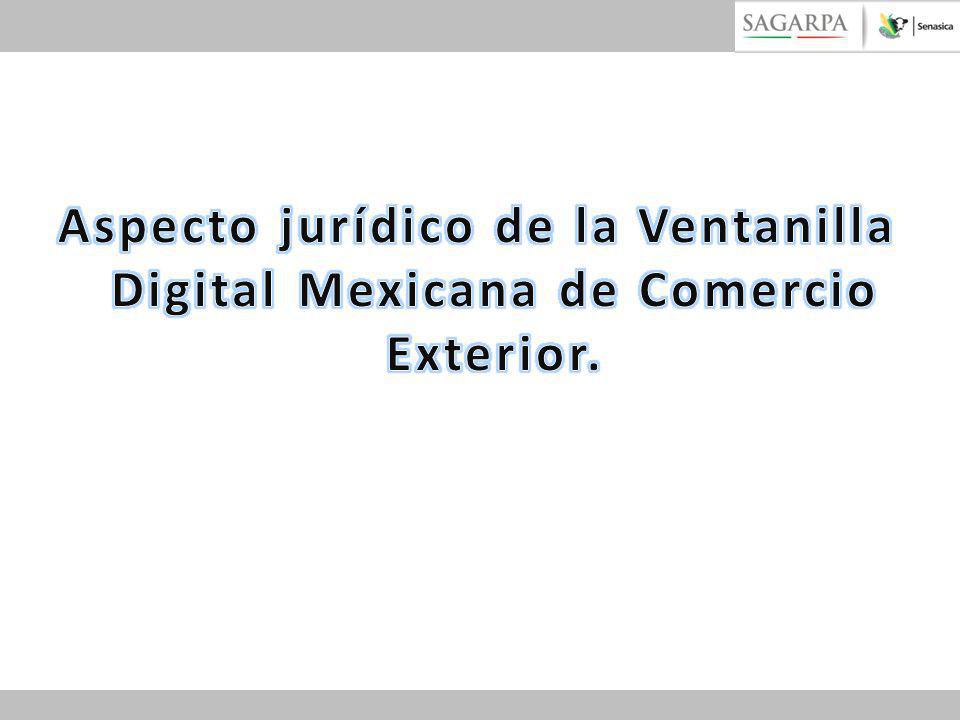 Aspecto jurídico de la Ventanilla Digital Mexicana de Comercio Exterior.